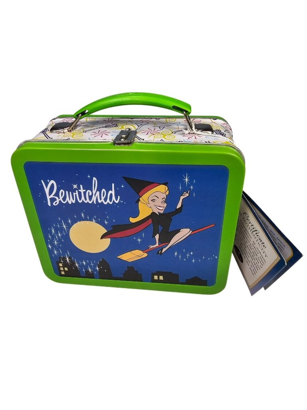 Hallmark 2001 Bewitched School Days Tin Mini Lunch Box w/ Certificate 6x5x3"